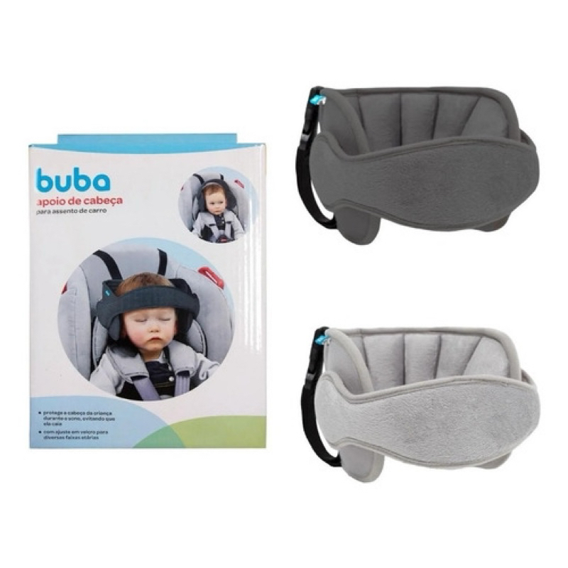Apoio De Cabeça Para Viagem bebe Cinza Buba