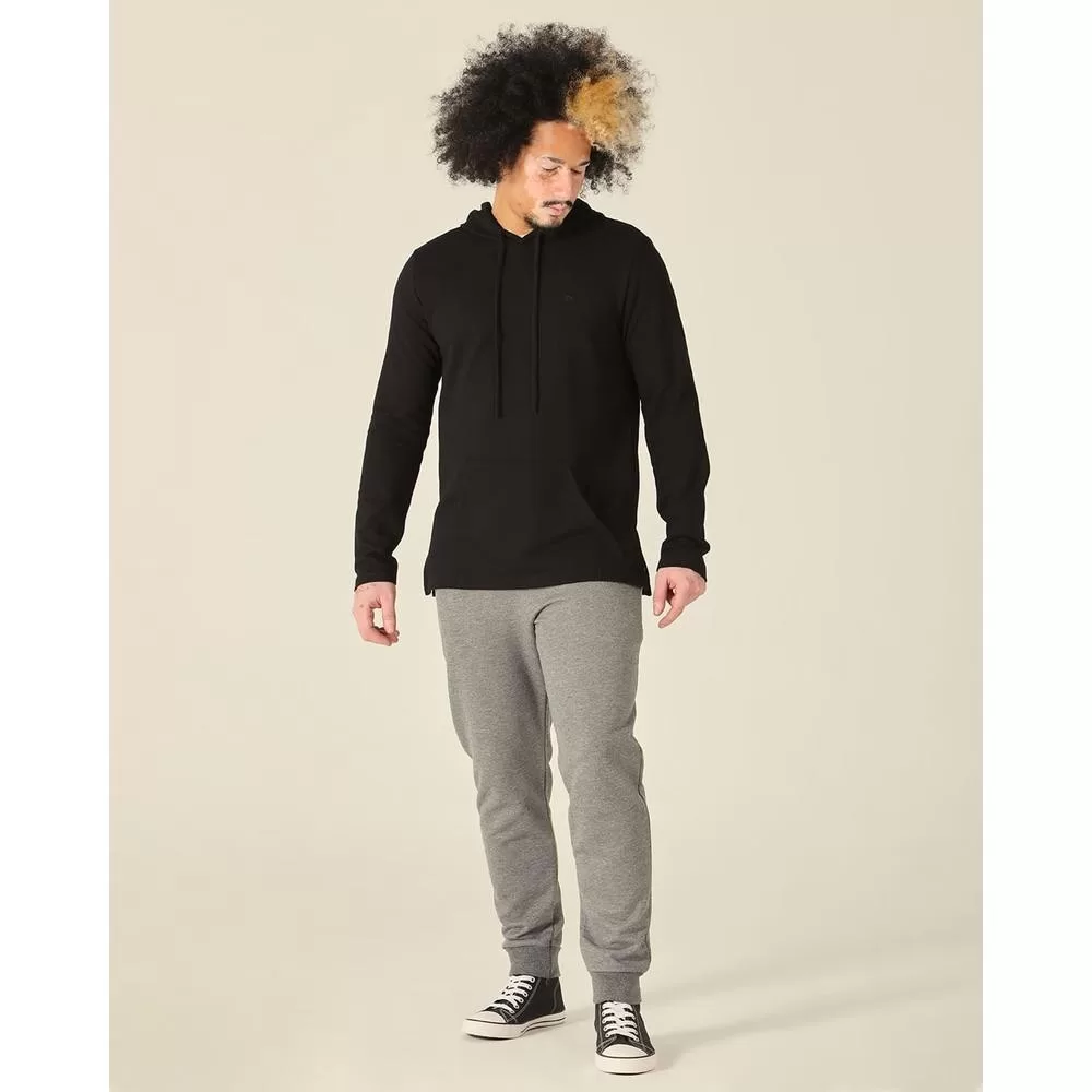 Calça Básica Masculina Em Moletom Flanelado