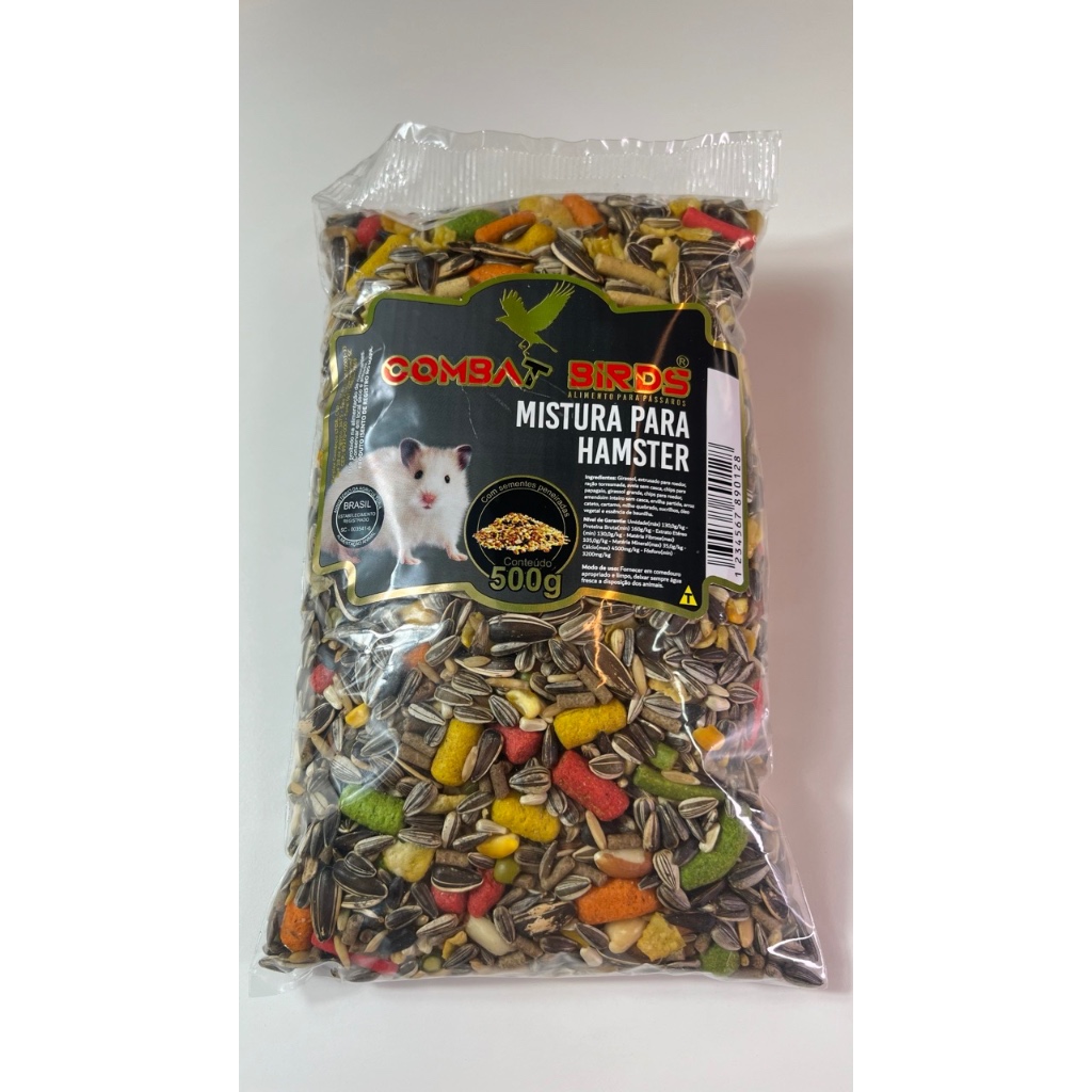 RAÇÃO PARA HAMSTER  – MISTURA COM SEMENTES PENEIRADAS