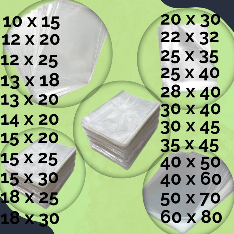 Embalagem Saco Plástico transparente PP 1KG Saco 