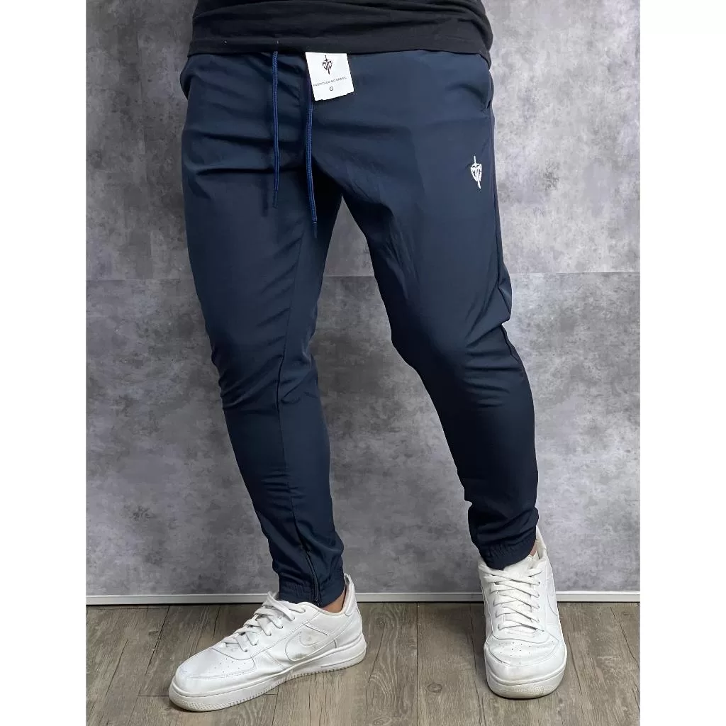 Calça Dry Fit Masculina Esportiva Com Ziper na Barra P ao G1 Academia Treino Tactel com Elastano Plu