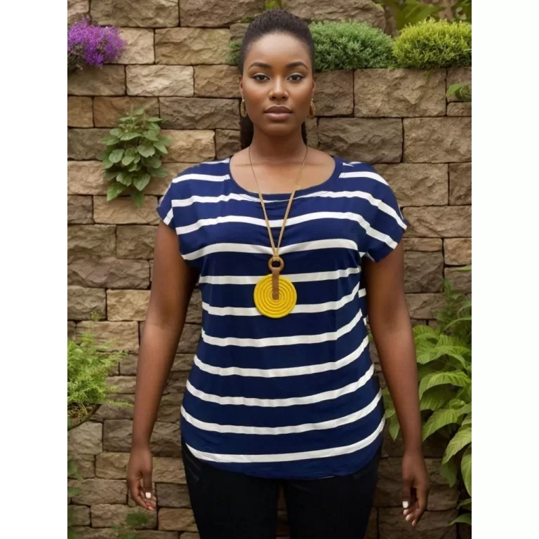 Blusinha Viscolycra LISTRADA Premium plus size 