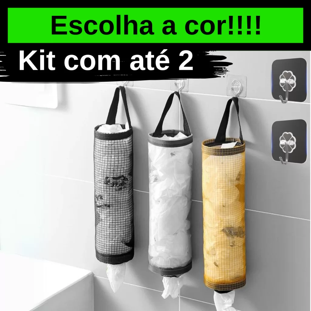 1 a 2 Puxa Saco Porta Sacolas Organizador Cozinha Dispenser Sacola Plástica Lavanderia Parede