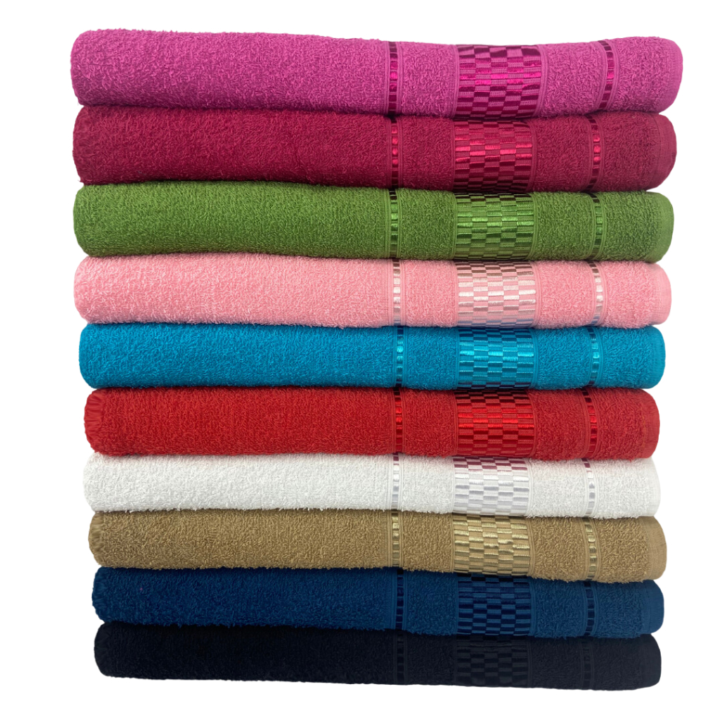 Kit 2pçs Toalhas de Banho Gigante/Banhão Jasmim 70x170cm 365g 100% Algodão