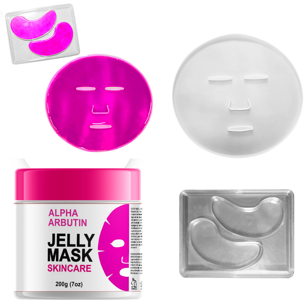 kit skin care de mascaras faciais e para os olhos 1 pote + 2 moldes