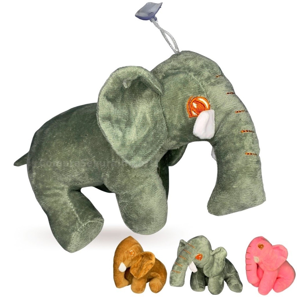 Elefante De Pelúcia Brinquedo P/ Bebê Macio Antialérgico
