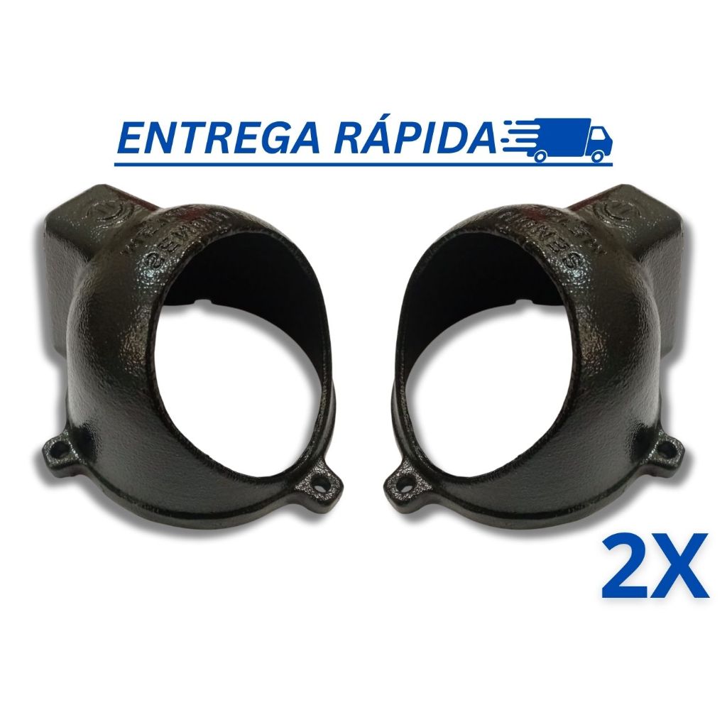 KIT 2 Protetores Câmera Dome Alumínio C/ Acoplamento CFTV Branco ou Preto