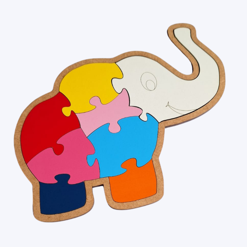 Quebra-Cabeça Elefantinho Brinqui Lu – Educativo 2-4 anos