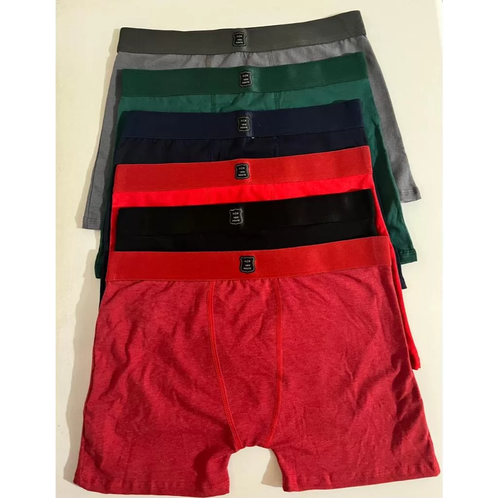 Kit 4 Cuecas Boxer Algodao 100% Premium Cueca Box Lisa Cotton