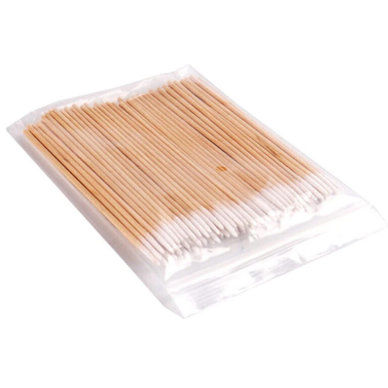 Kit com 100 Palitos Algodao Limpeza Henna Micropig