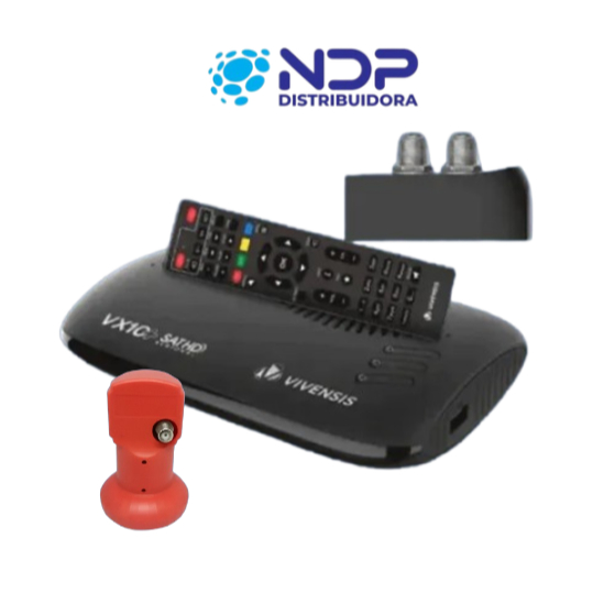 Receptor VX10 PLUS + LNBF Mono – Vivensis