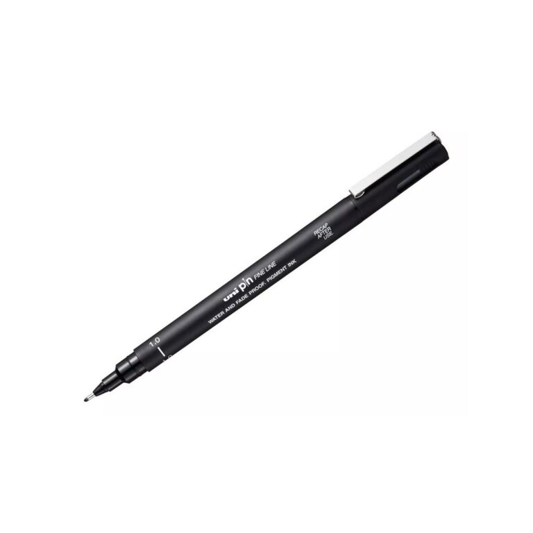Caneta Uni Pin Fine Line Preta 1.0mm – Uniba
