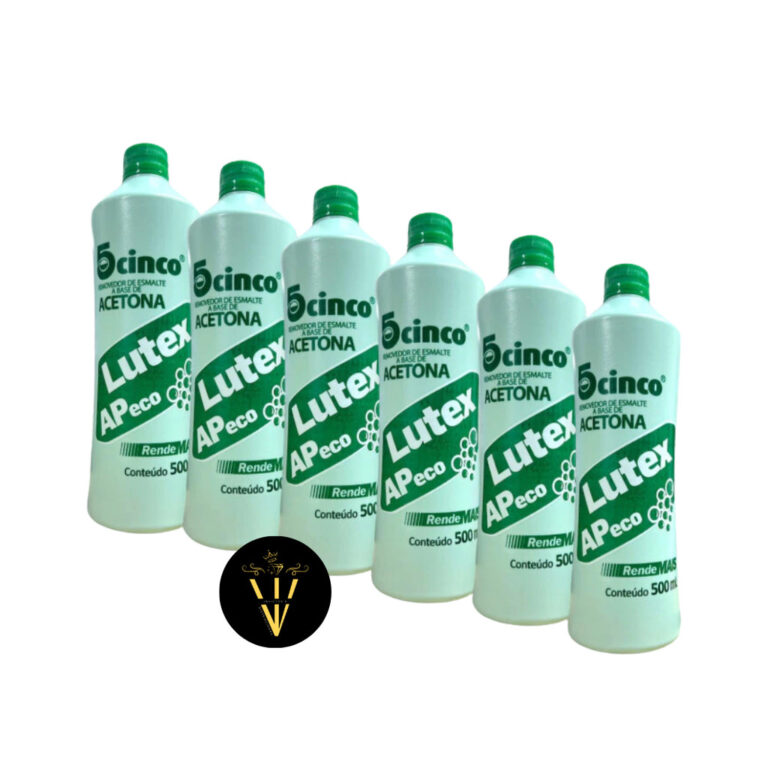 Kit c/ 6 Acetona Removedor de Esmalte Lutex 500ml