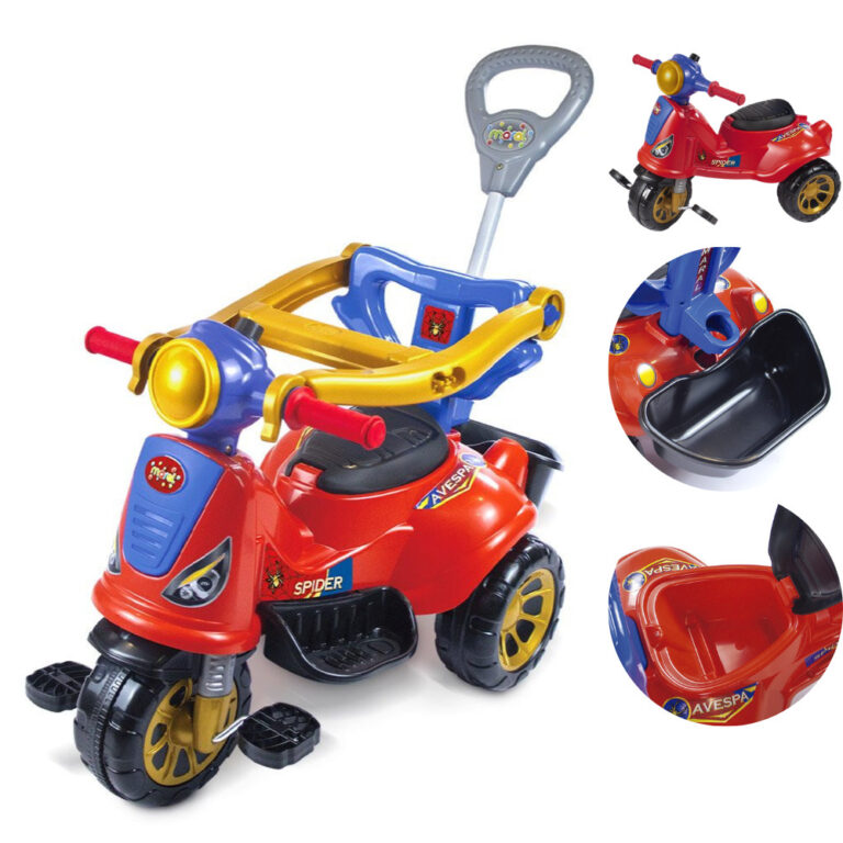 Carrinho Triciclo Infantil De Passeio E Pedal Moto