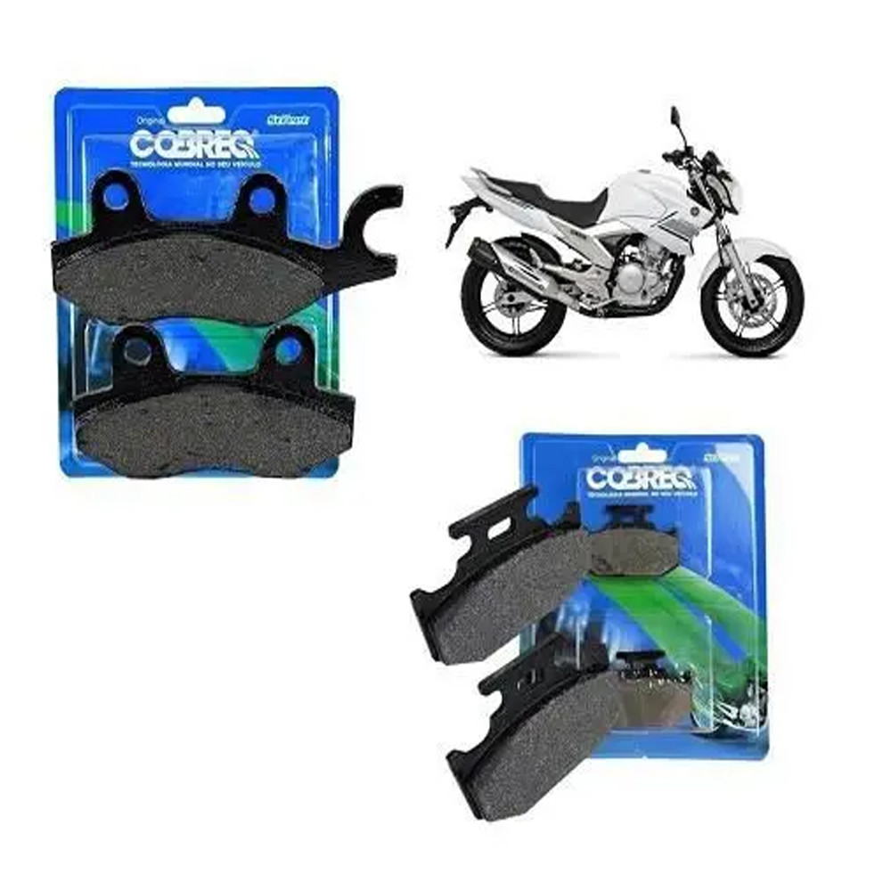 Kit Pastilhas Freio Dianteira e Traseira Fazer 250 2010 a 15