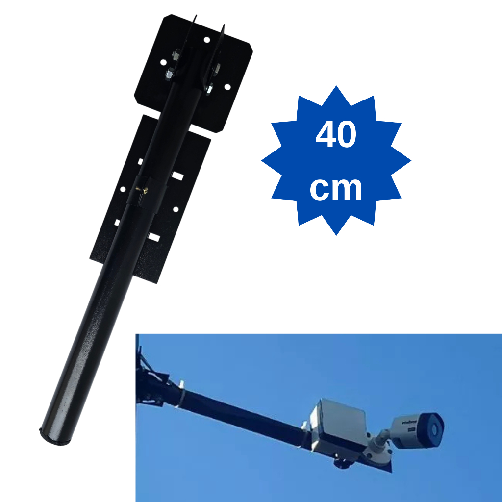 Suporte Extensor para Câmeras de Segurança CFTV – Sensor de Barreira 40cm