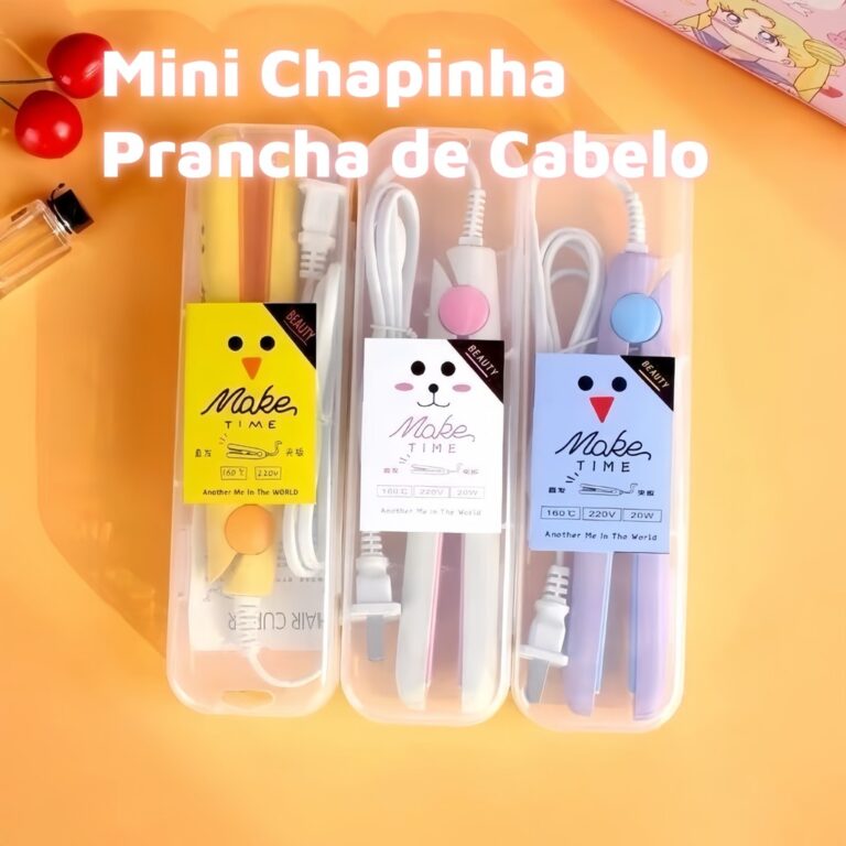 Mini Chapinha Prancha De Cabelo Pequena Portátil 