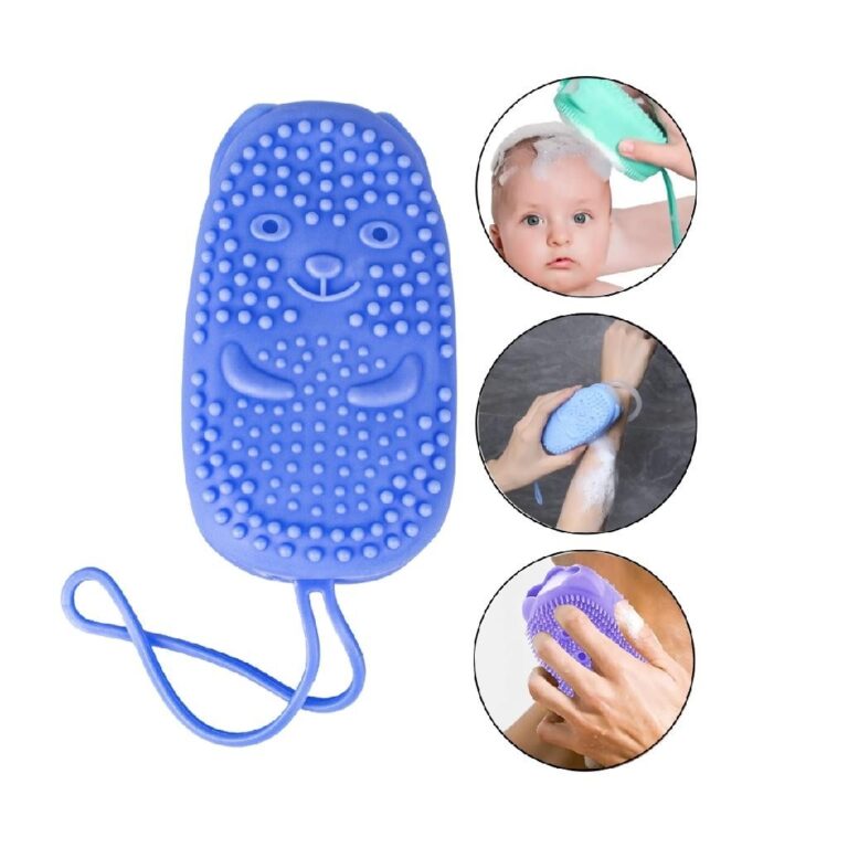 Esponja Bucha Banho Silicone 2 em 1 Massageadora E