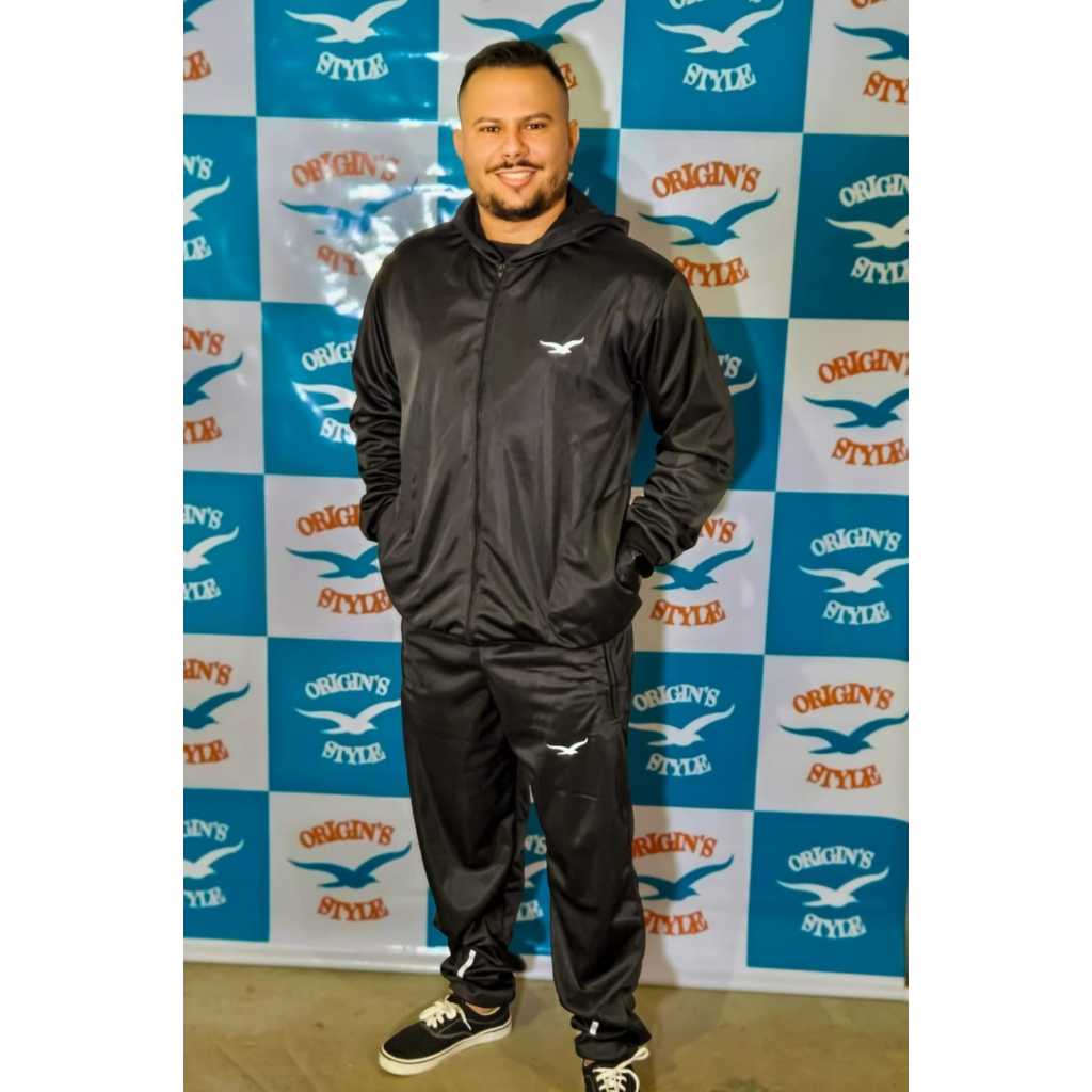 Conjunto Agasalho Chimpa Estampa Origins Para Esportes