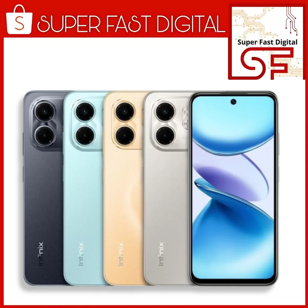 Infinix Smart 9 e Smart 10 128GB 4GB RAM, Processador Mediatek Hélio G81, Bateria 5000MAH, Versão gl