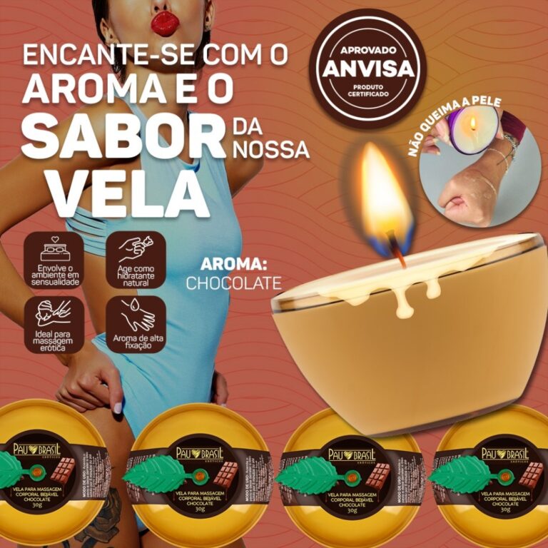 VELA DE AROMA AFRODISÍACO QUE ALIVIA O ESTRESSE