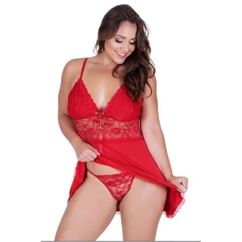 Camisola Plus Size Sexy e Confortável com Calcinh