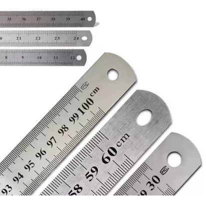 Régua de Aço Inox  30cm 60cm 1m | Patchwork, Des