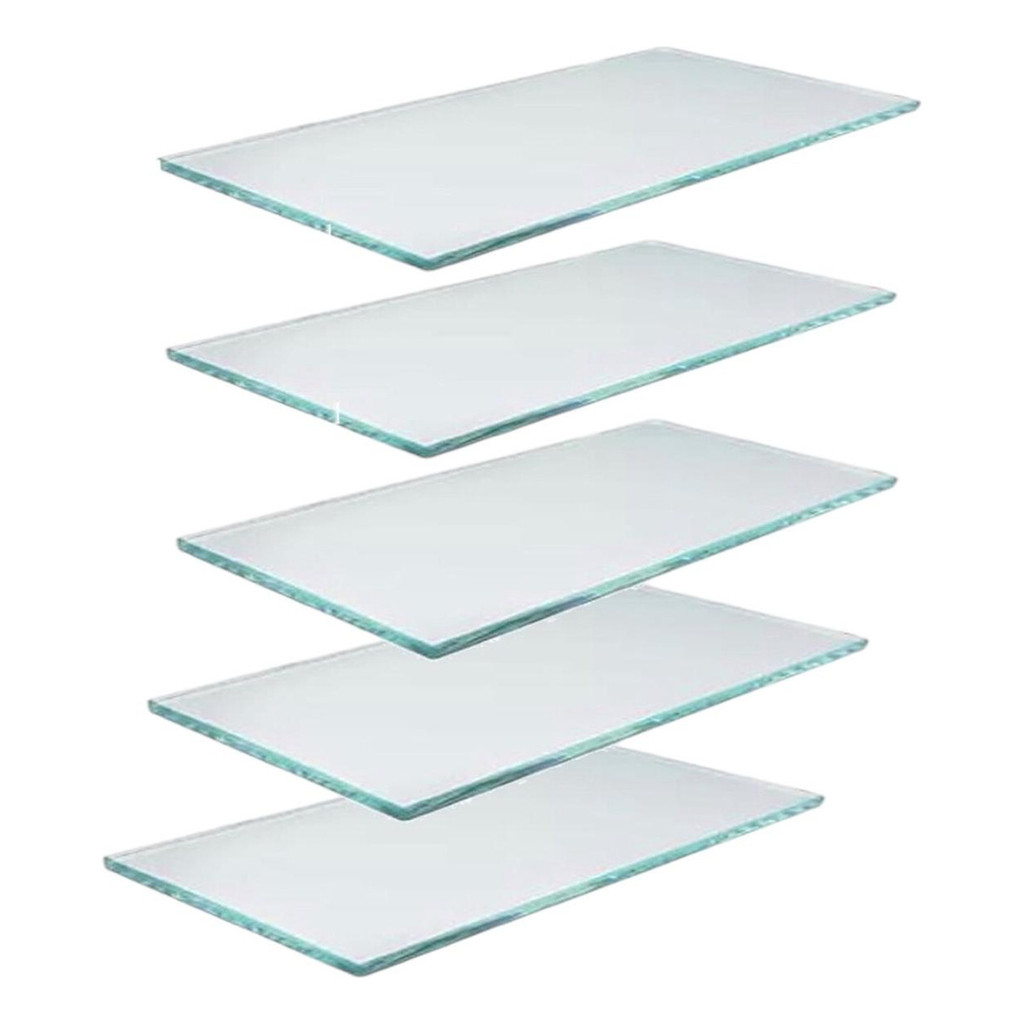 5 Placas De Vidro Para Manipulação 15cm X 8cm X 06mm Polido