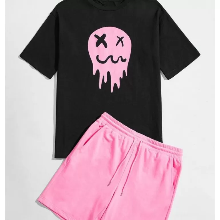 Conjunto Camiseta Oversized Estampa Retro Vintage+