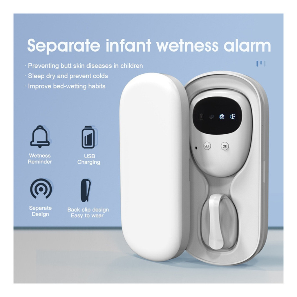 Alarme De Sem Fio De Xixi De Cama Com Receptor E Transmissor Clip-on Para Garotos Grils Kids Potty T