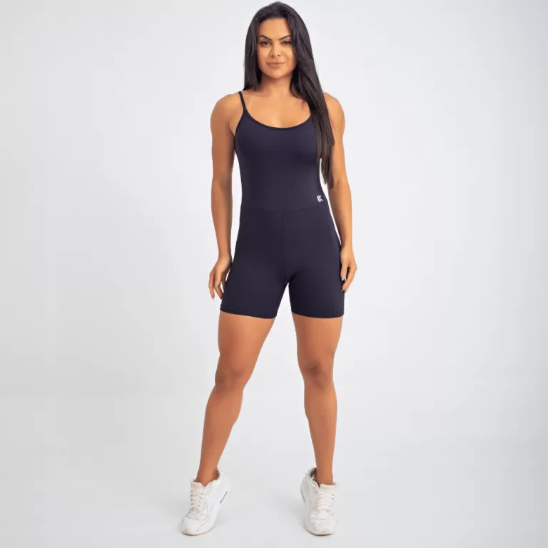 Macaquinho De Academia Fitness Feminino Curto Em P