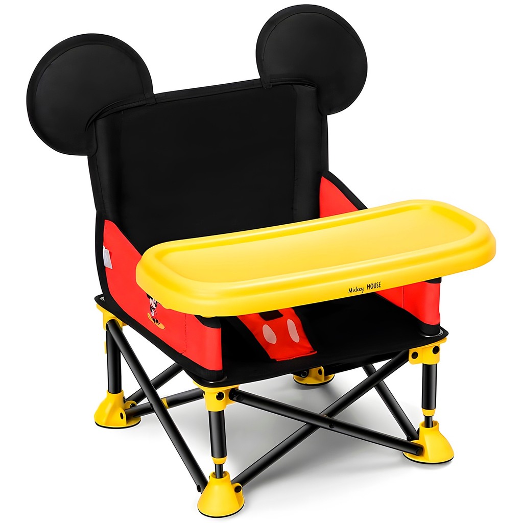 Cadeira De Alimentação Dobrável Altura Ajustável Infantil Mickey Mouse – Multikids