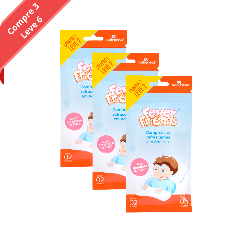 Compressa Refrescante Alívio Febre do Bebê – Babydeas Fever Friends – Alívio Imediato