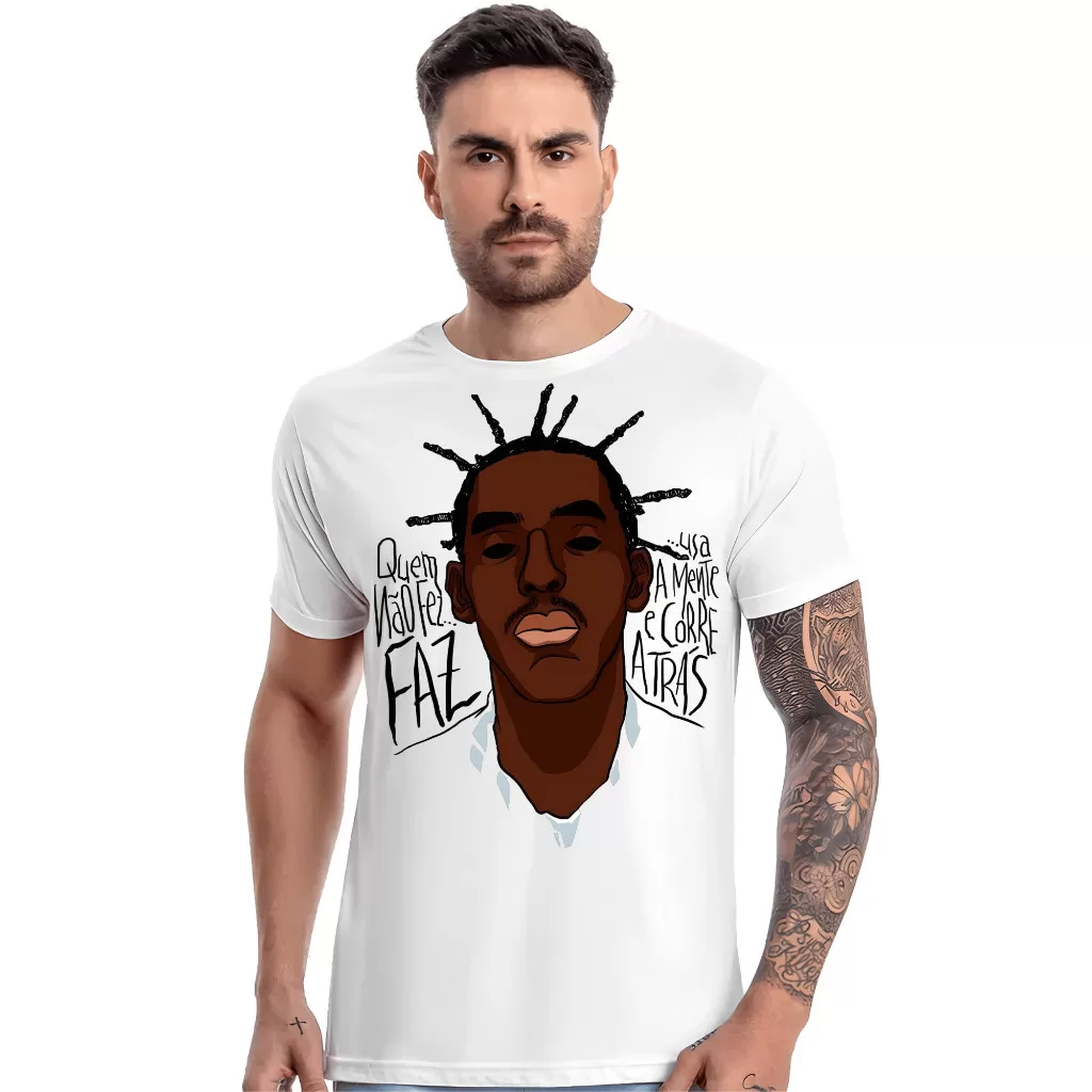 Camiseta Cantor – Sabotage Rapper Música Poder Negro