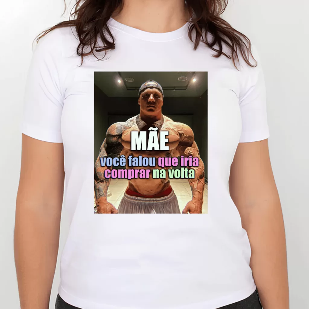 Camiseta feminina – giga Meme Academia – Maromba  Engraçada