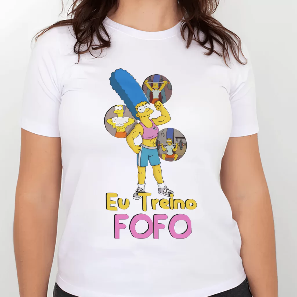 Camiseta Treino | eu treino fofo – marg, desenho, Academia, Treino, meme