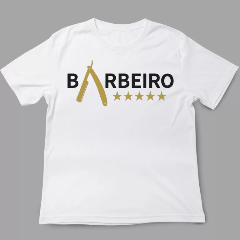 Camiseta Profissão -Barbeiro Cabelereiro Salão B