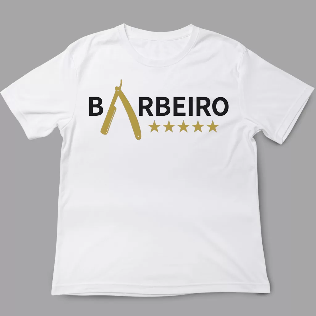 Camiseta Profissão -Barbeiro Cabelereiro Salão Barbearia