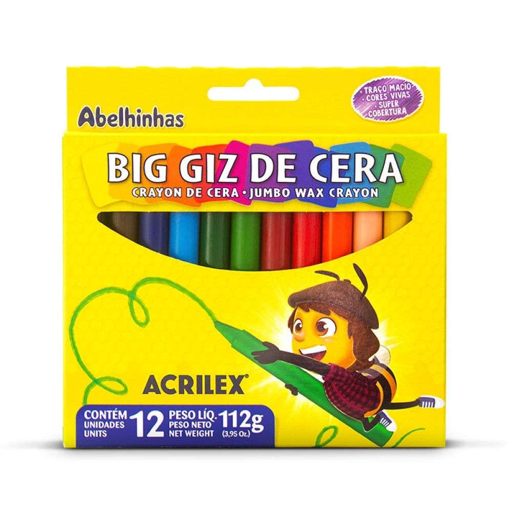 Big Giz de Cera Acrilex 12 Cores