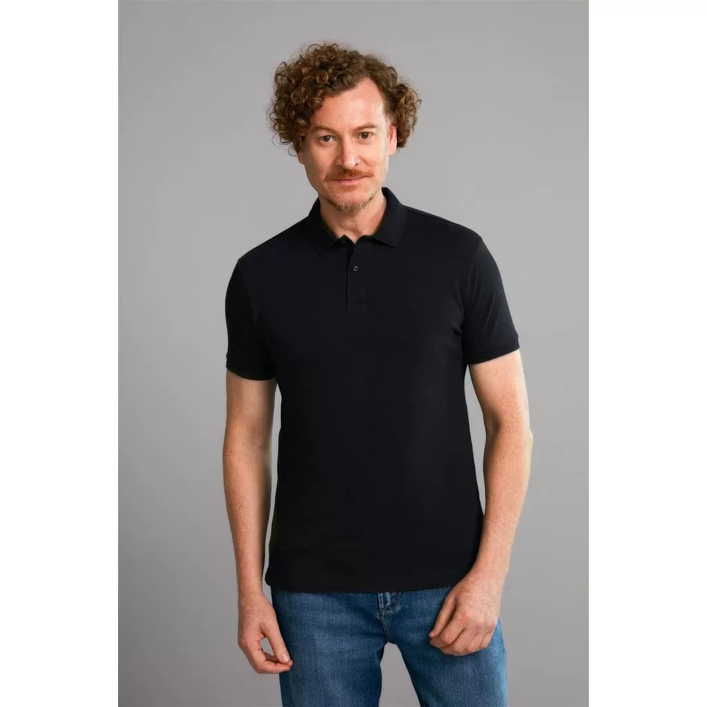Camisa Polo Piquet Premium Slim Fit – Preto