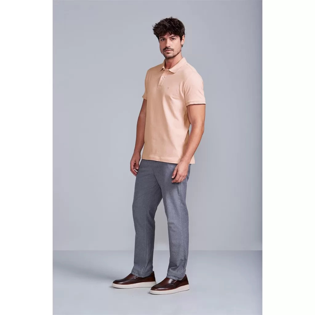 Camisa Polo Piquet Premium Slim Fit – Laranja Pêssego