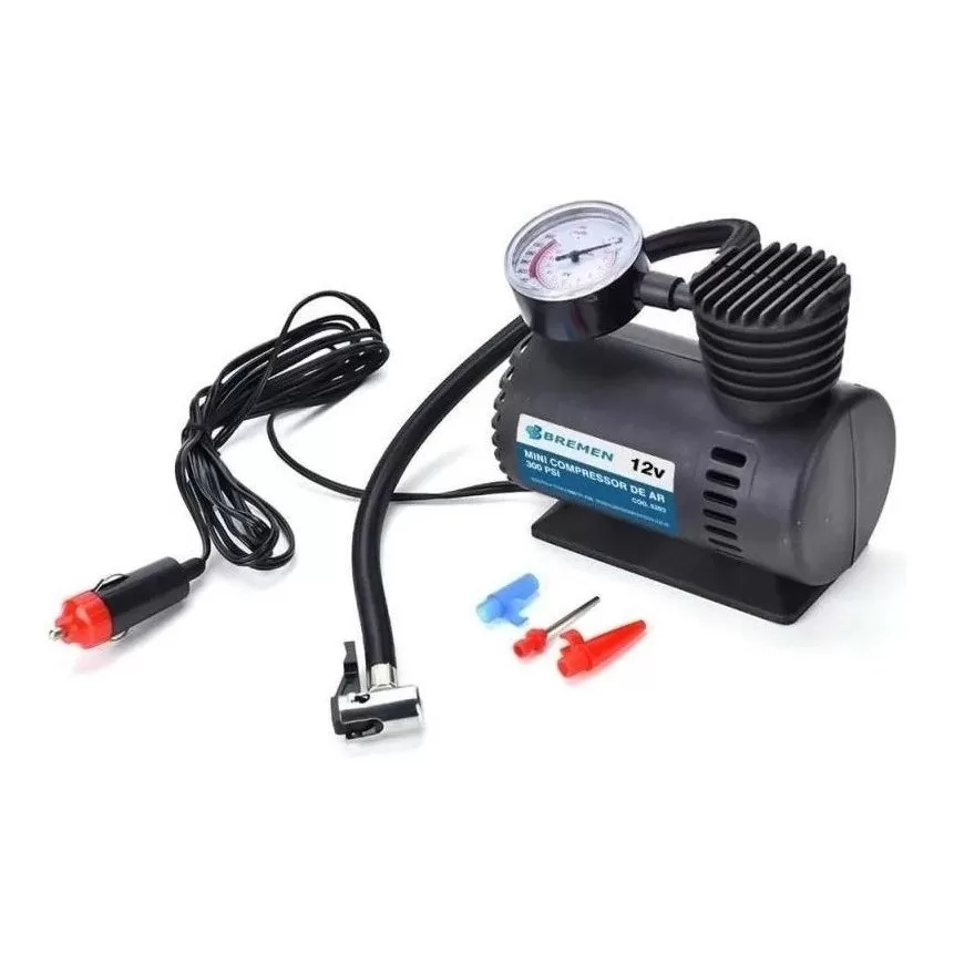 Mini Compressor de Ar 12v Para Acendedor De Carros 250 Psi 6203 Bremen