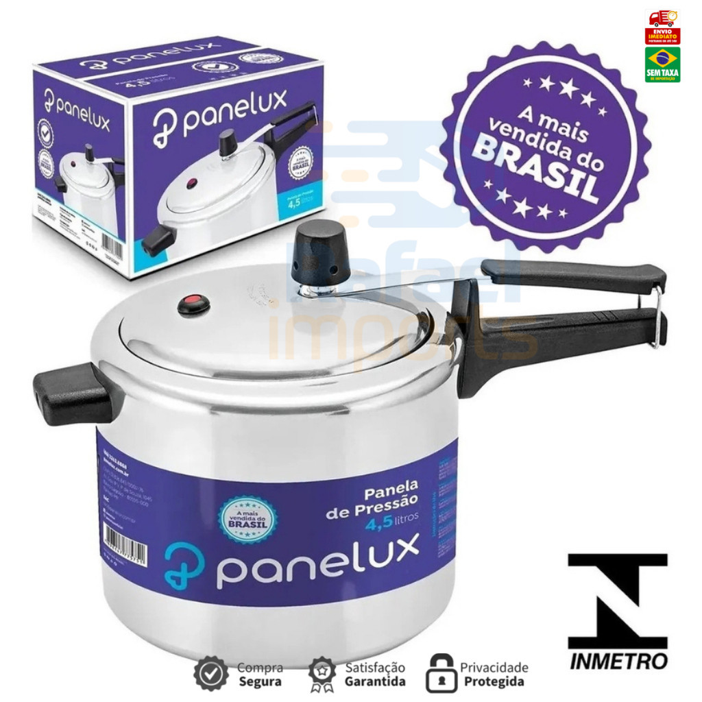 Panelux – Panela De Pressão 4,5 Litros – A Mais Vendida do Brasil