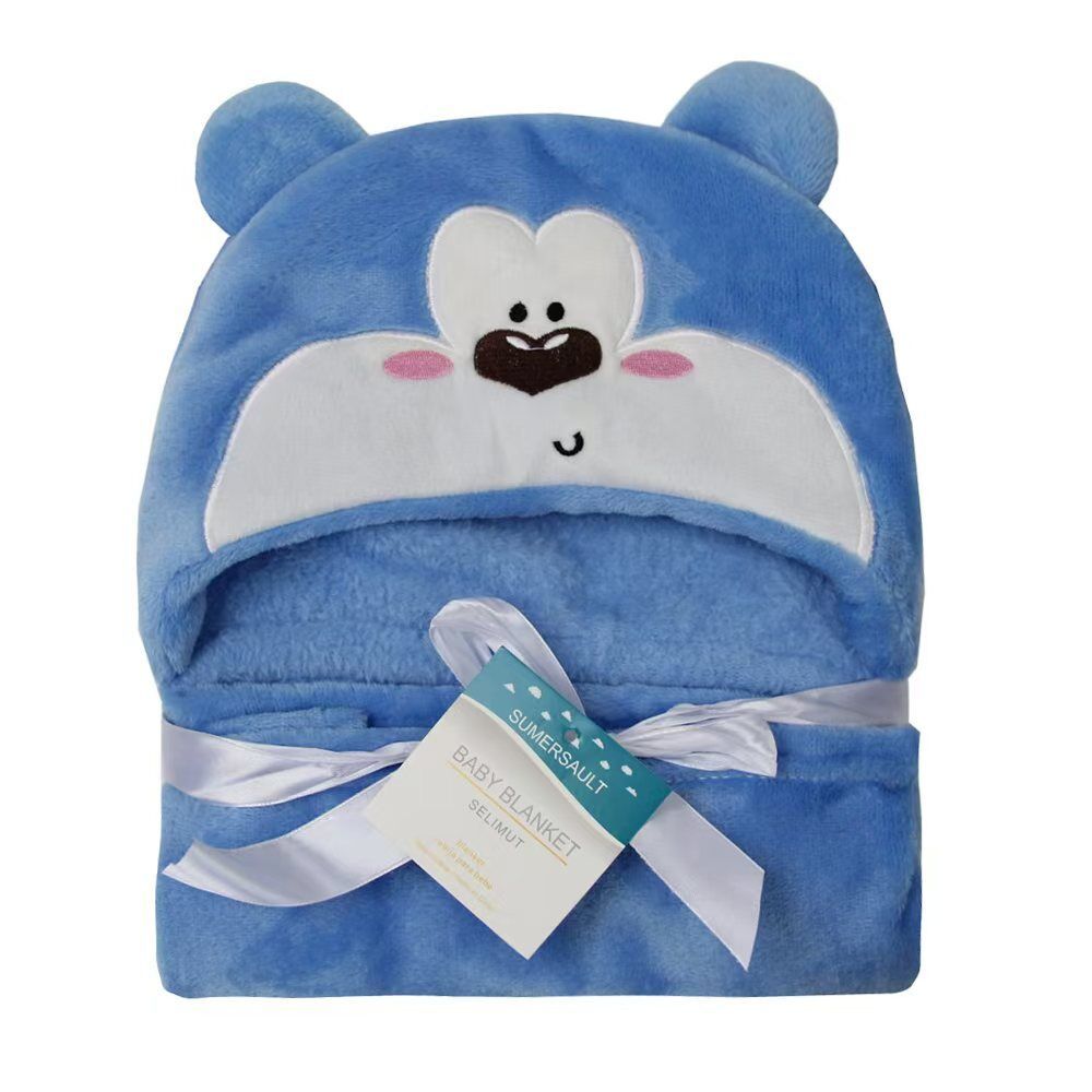 Toalha de Banho Bebê Felpuda Capuz Infantil Recém Nascido Com Orelhinha Menino e Menina 95 x 65cm