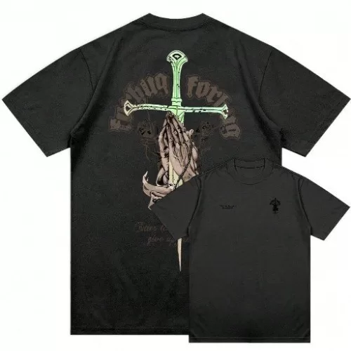 Camiseta Cruz Verde Oração Religiosa Igreja Cato