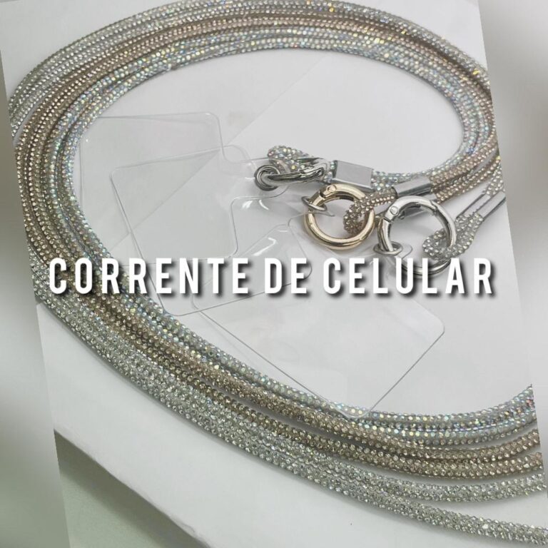 Cordão Smartphone Corrente Celular de Strass 60CM
