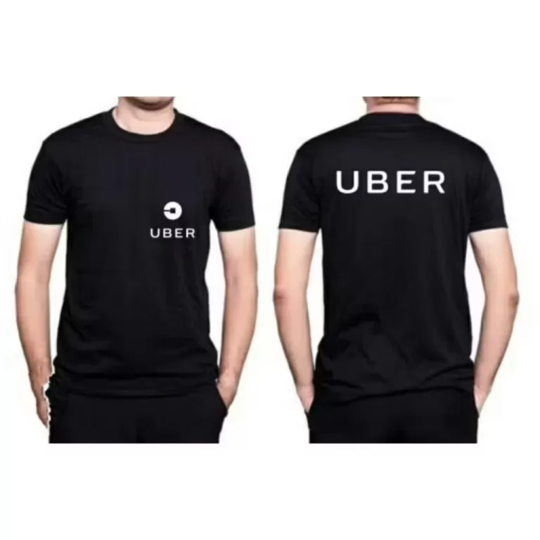 Camiseta masculina uniforme de Uber  algodão prem