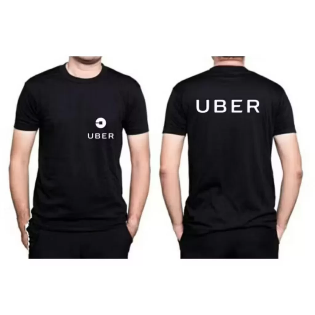 Camiseta masculina uniforme de Uber algodão premium manga curta