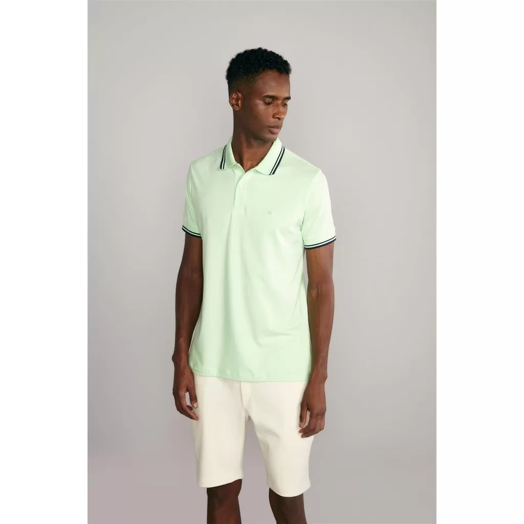 Polo Manga Curta Comfort Malha Básica – Verde Pistache