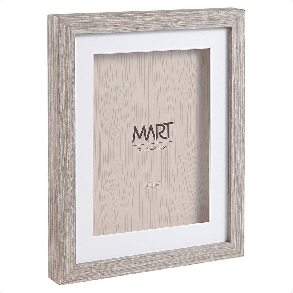 Porta-retrato 10×15 Mdf: Moldura De Madeira Estilo Rustico